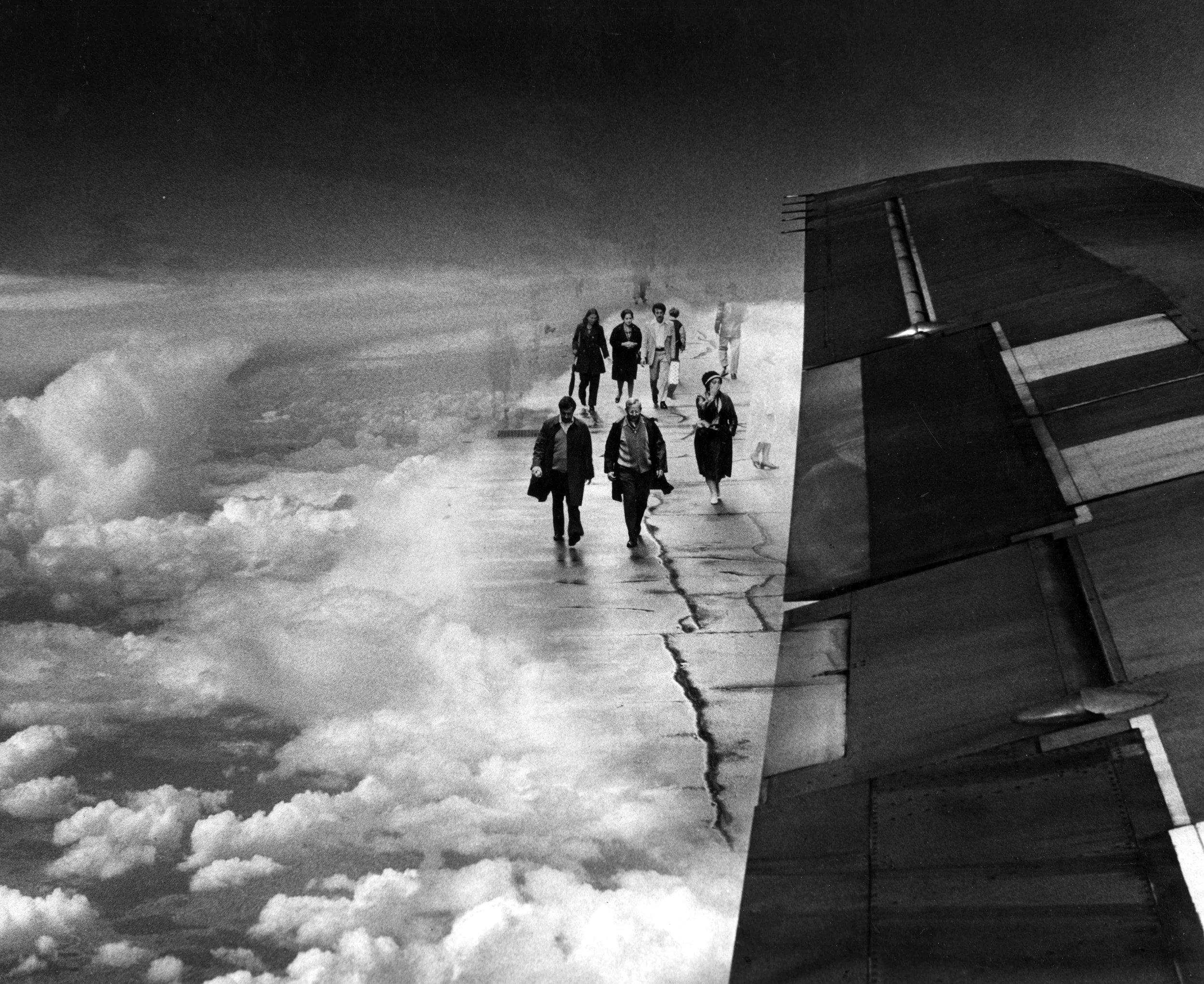 Airplane-wing-(People-walking-across-clouds-&-airplane-wing)-1983.jpg