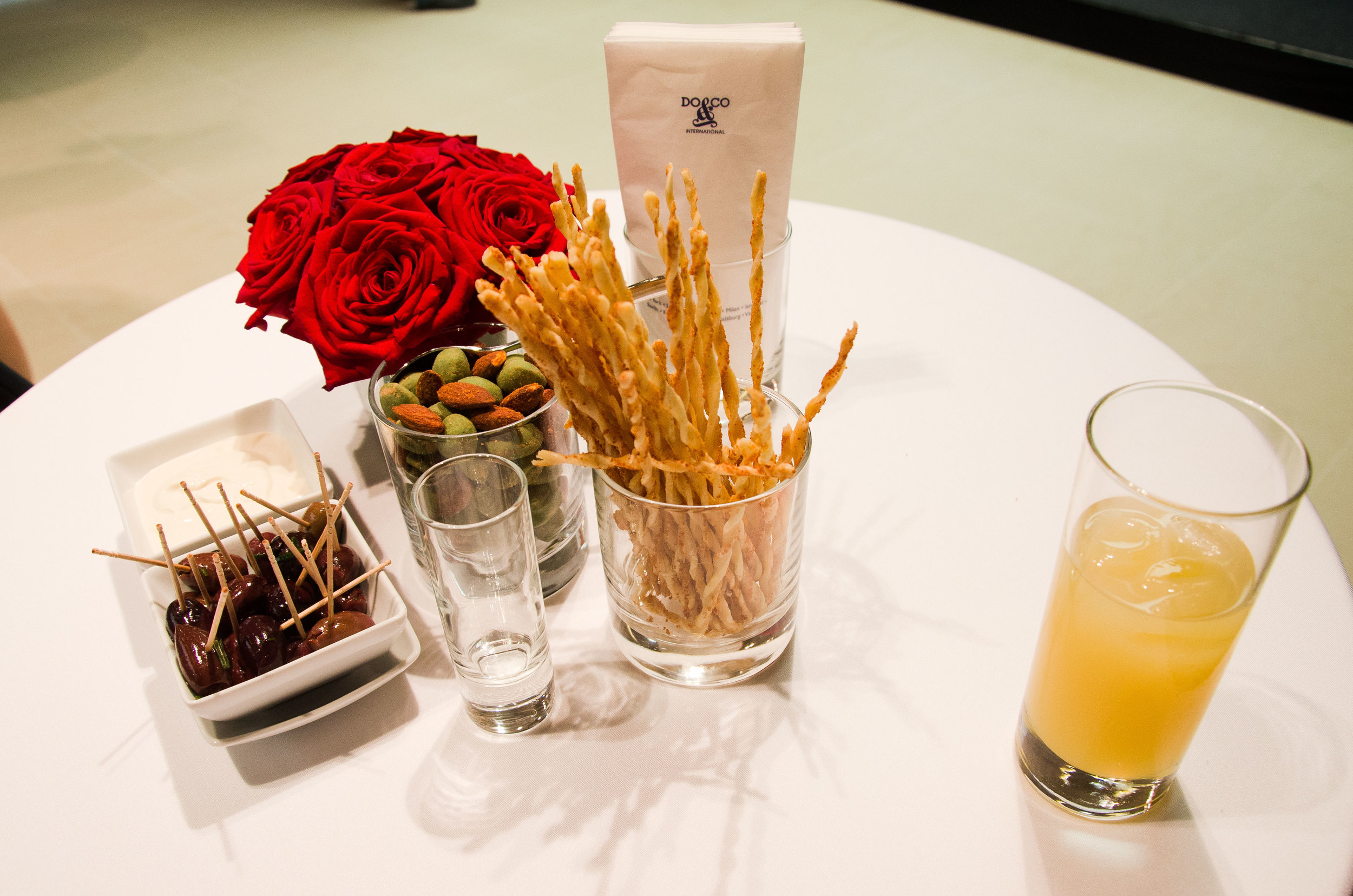 Snacks on each table