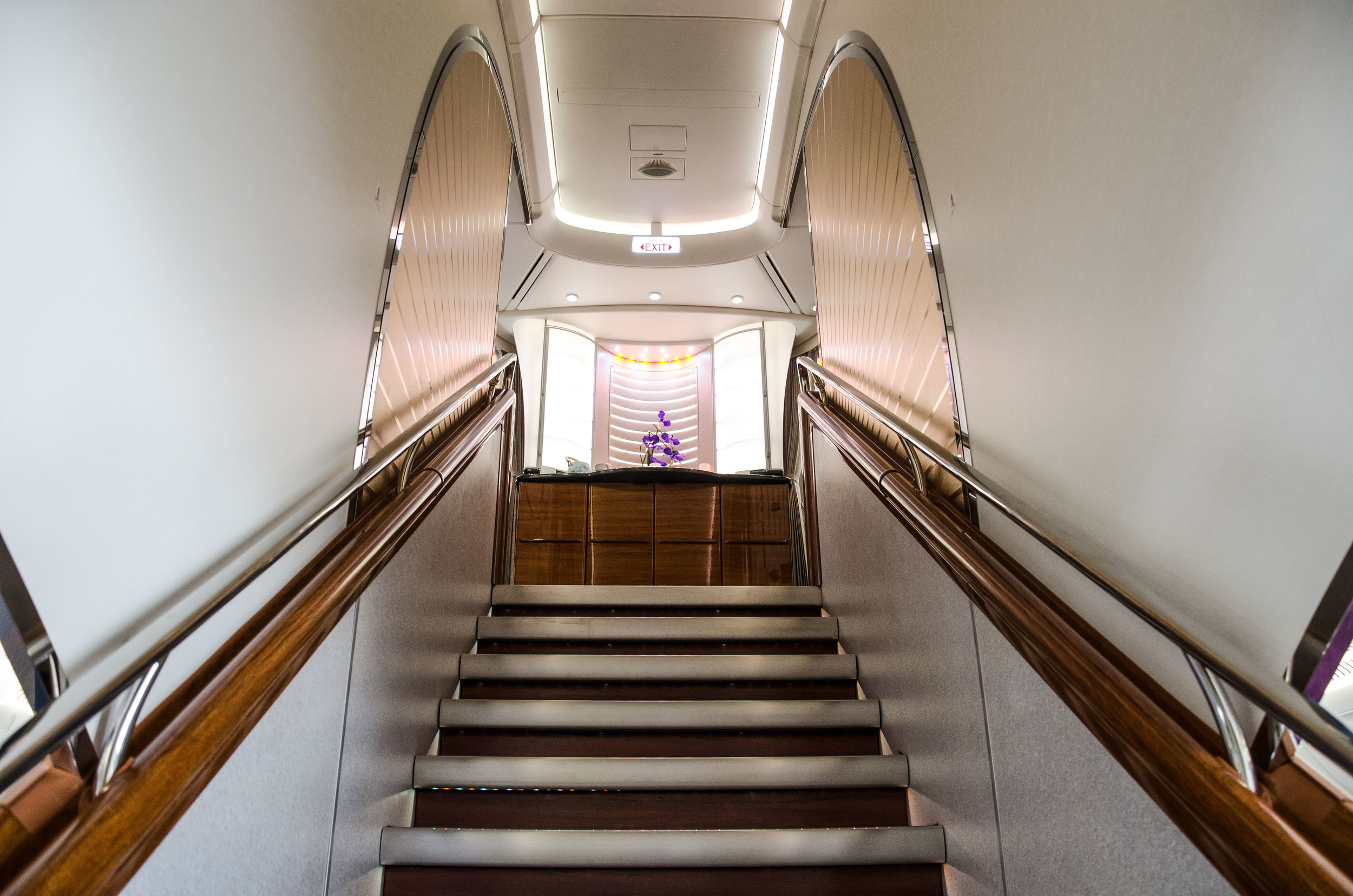 The First Class is located on the upper deck