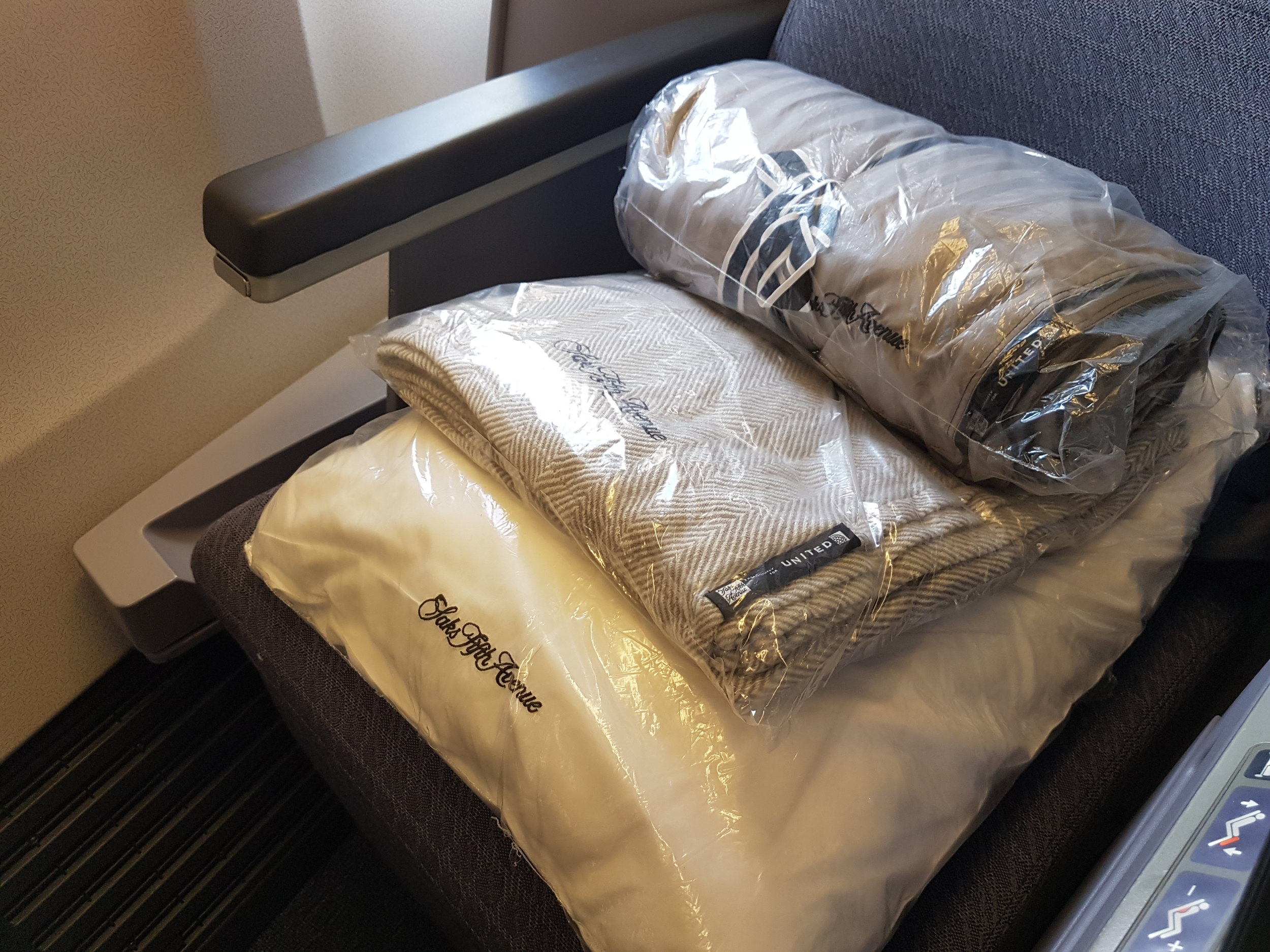 Pillow, blanked and duvet in that order from below