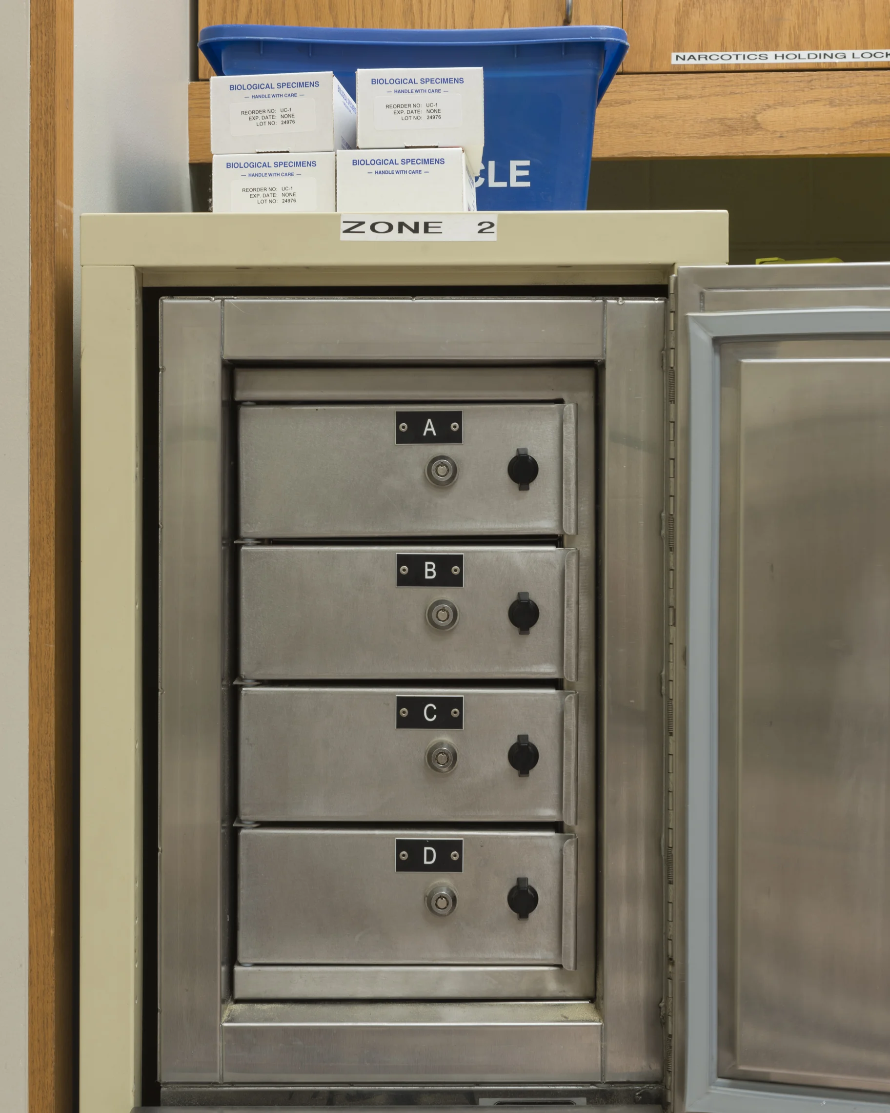 Rape kit storage locker, Fort Smith, Arkansas, 2017