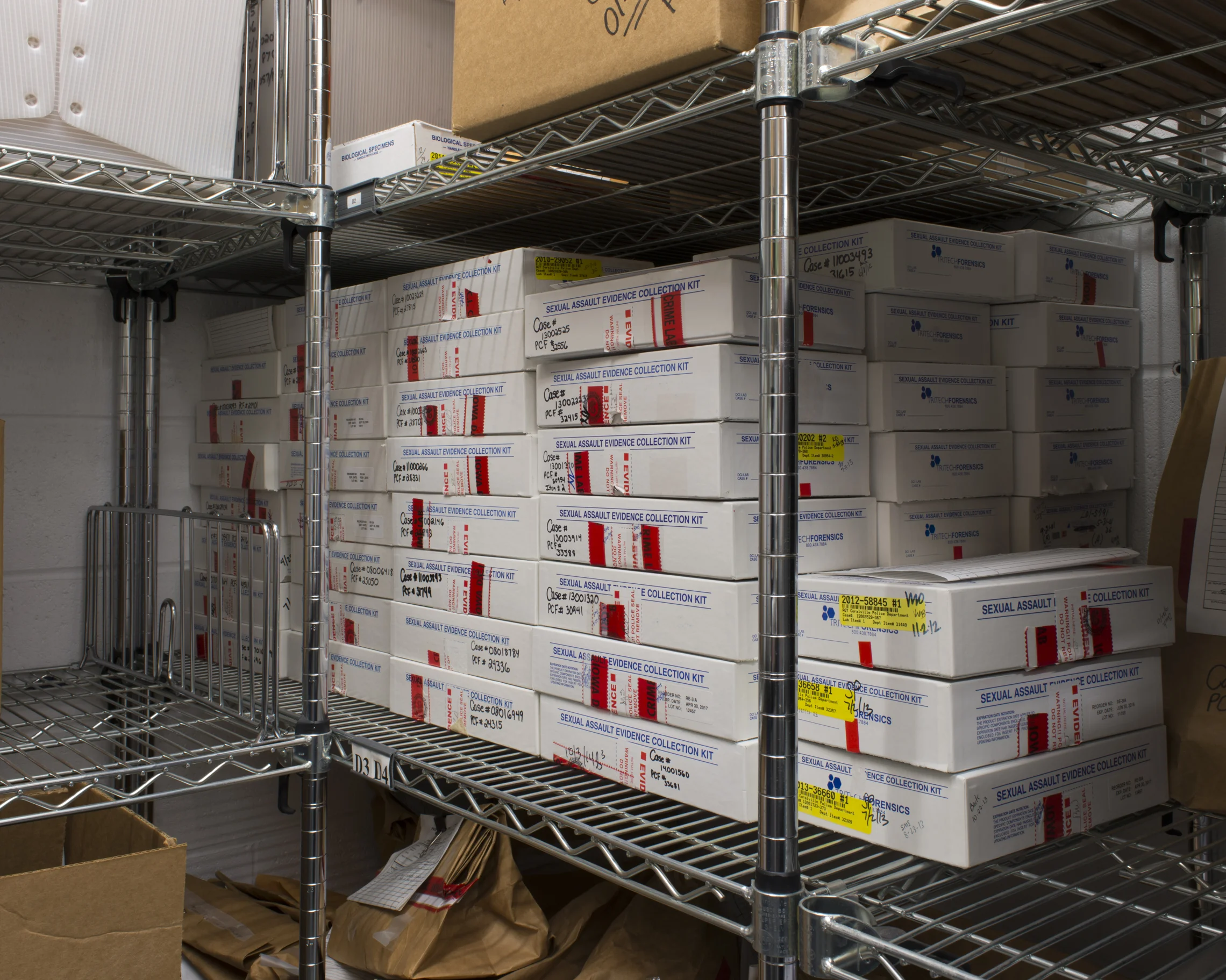 128 backlogged kits in this location, 2016