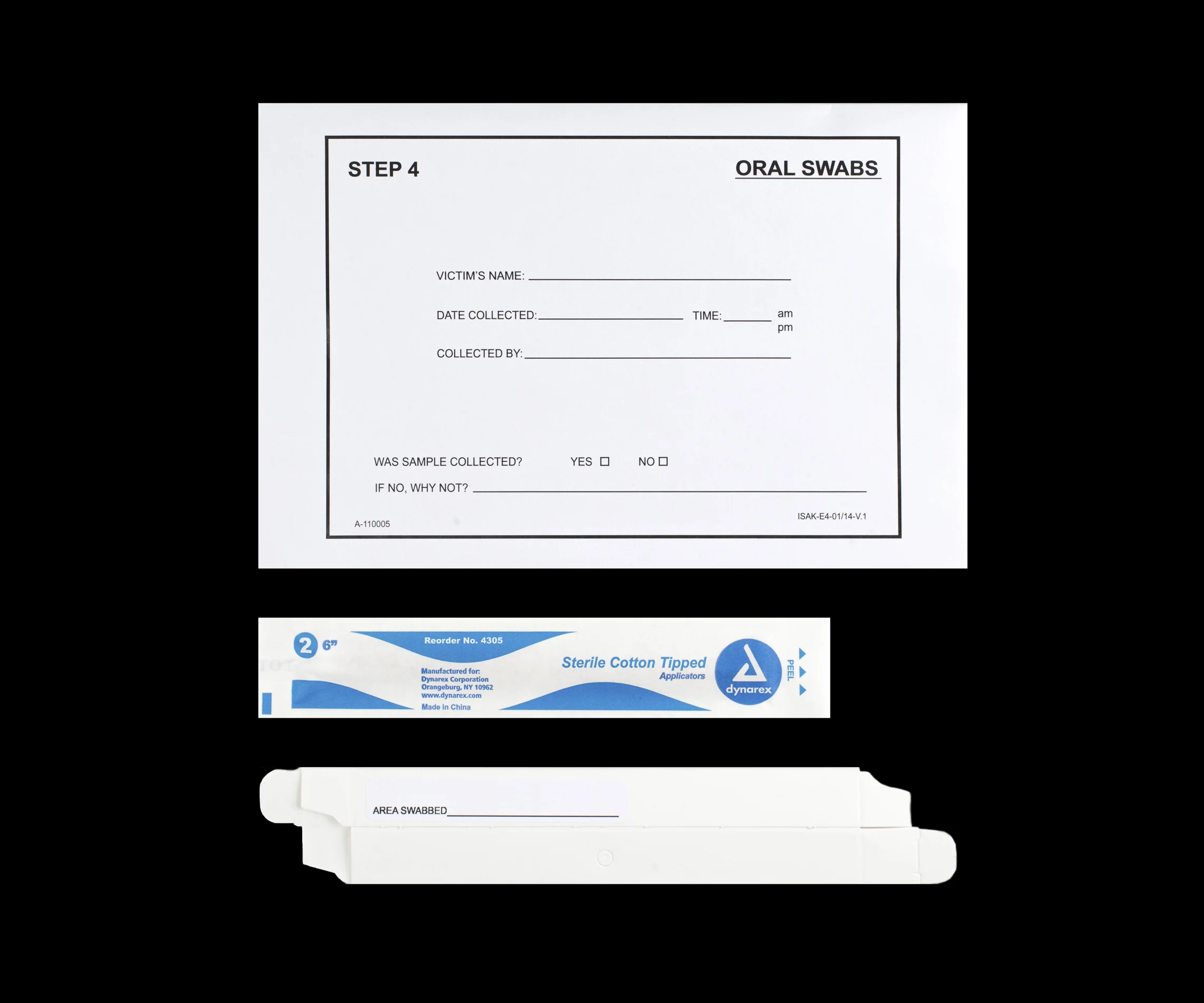 State of Iowa Rape Kit, Step 4, 2016