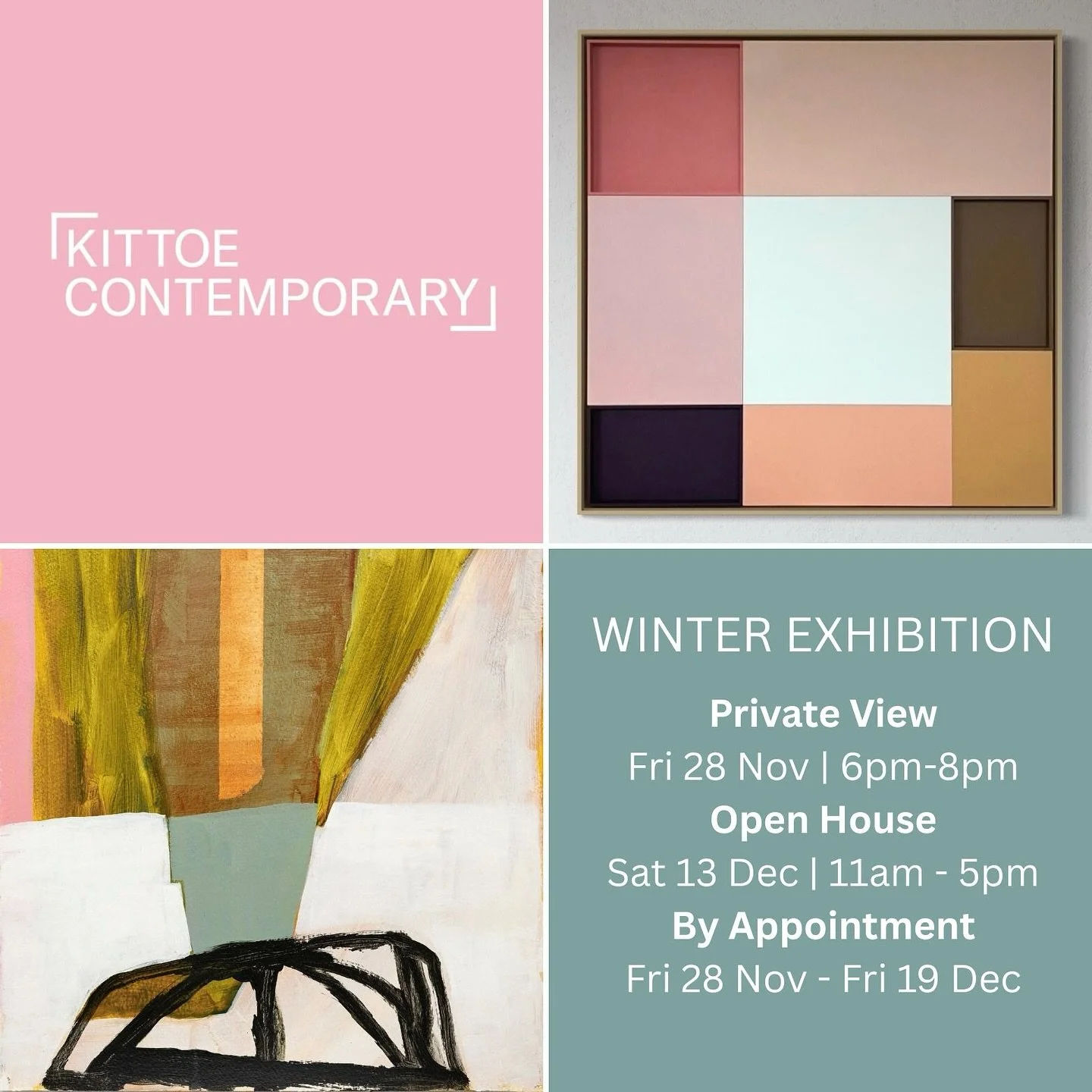 Kittoe Contemporary - Winter Exhibition 2025 ❄️

I&rsquo;m always delighted to be part of this annual show at the home of @kittoecontemporarylimited in Peckham

Private View 
Friday 28th November | 6pm - 8pm

Open House
Saturday 13th December | 11am 