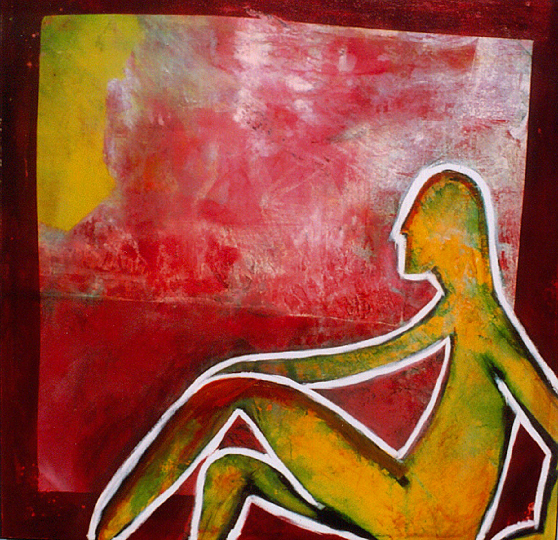 WOMAN IN A WINDOW SILL (Sold)
