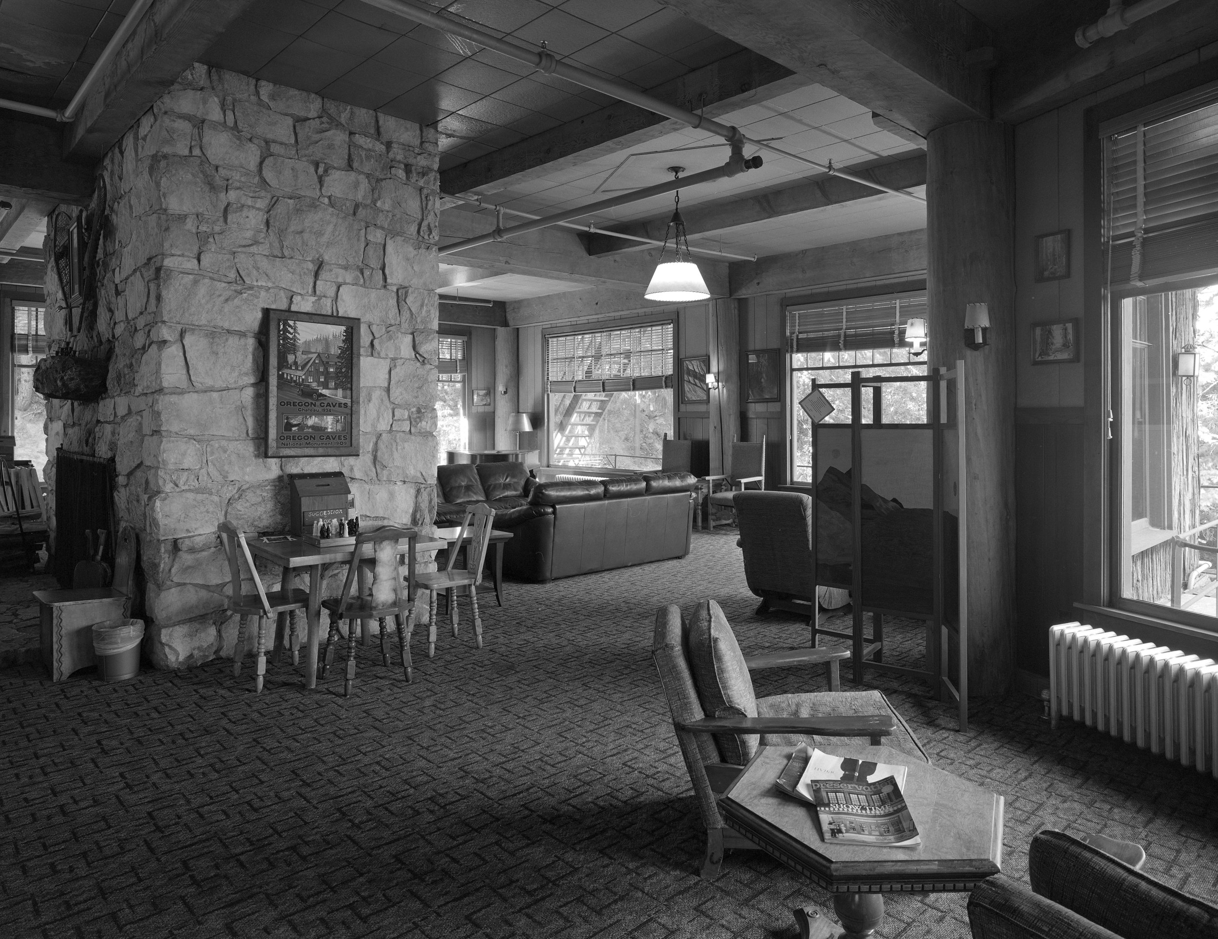 Lobby of the Chateau at the Oregon Caves (1934)