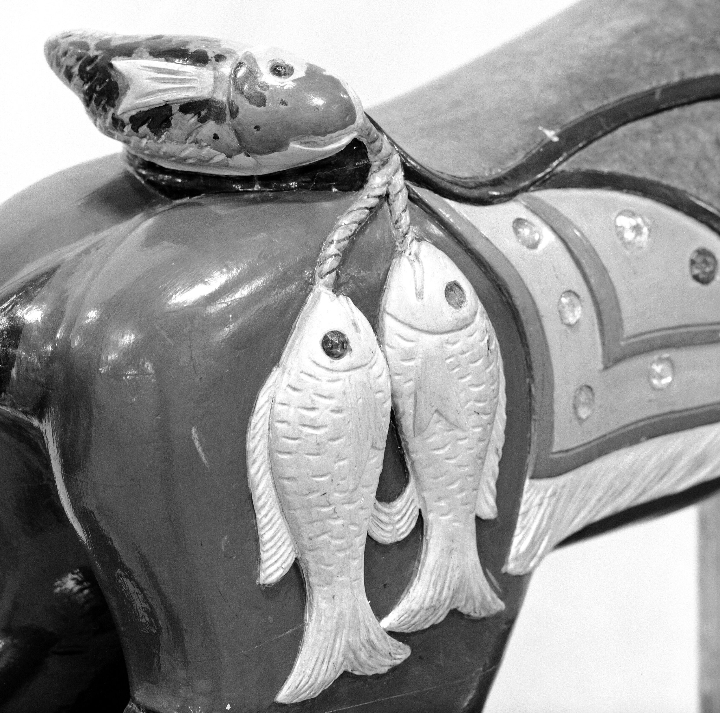 Fish and cantle, Jantzen Beach Carousel (c. 1921)