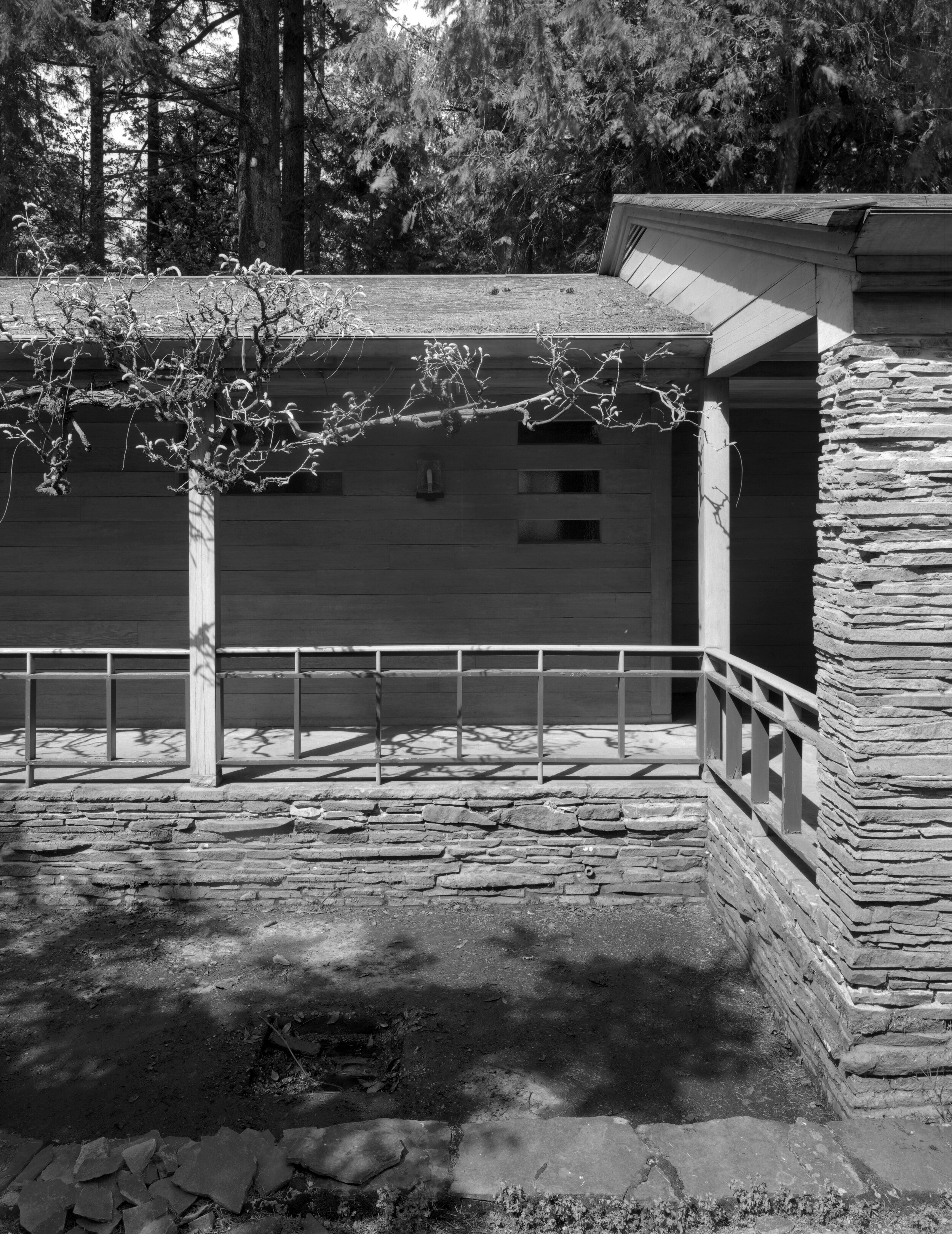 Watzek House (1937), Reflecting Pond, Drained