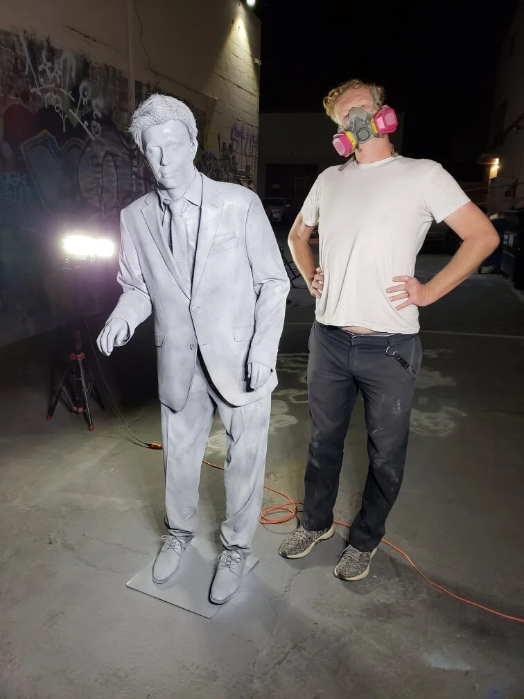 Full scale shot of stone actor prop 