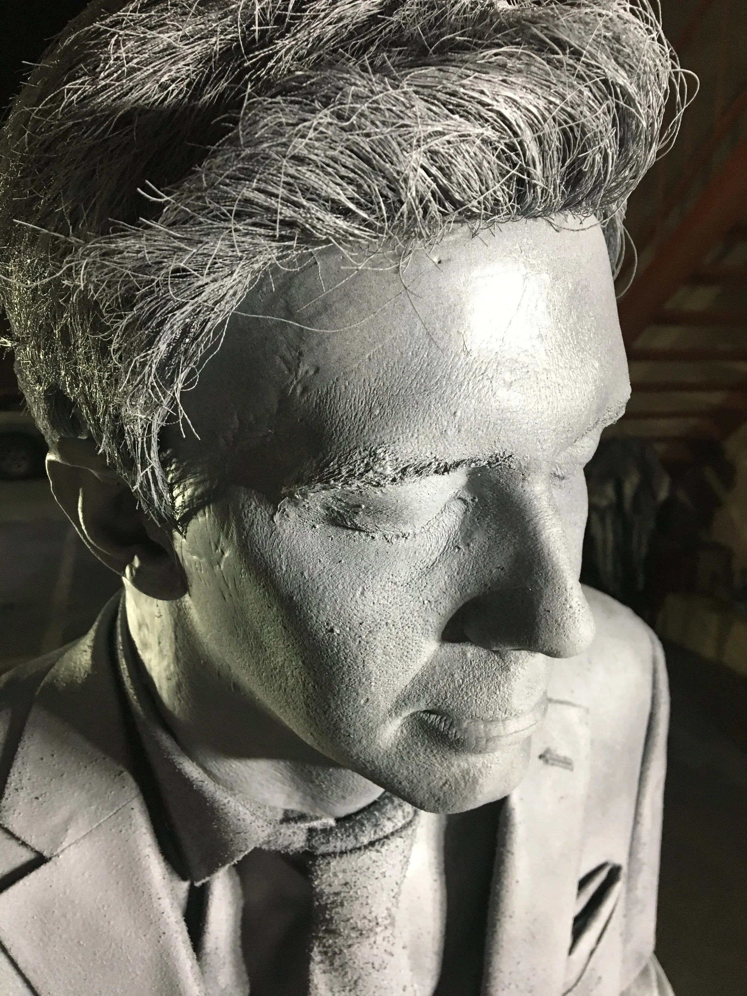 Close up of finalized stone actor prop 