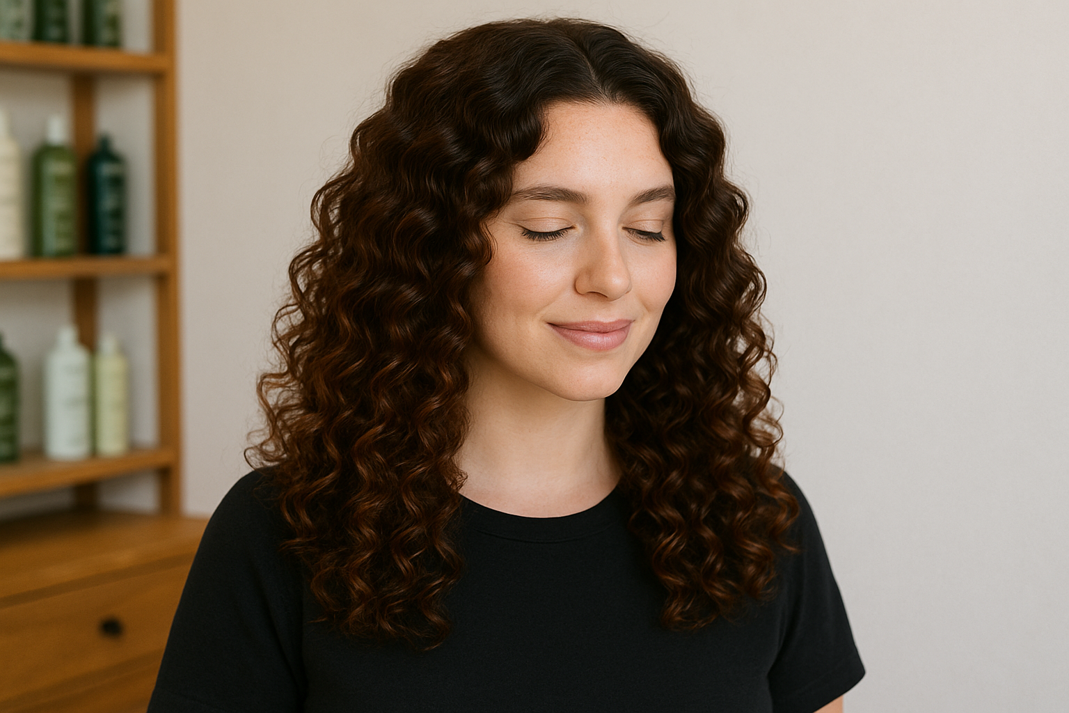 curly haircut, luxurious blowout, long hair haircut, layers