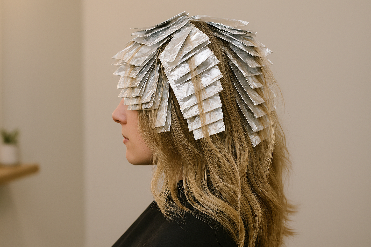 full highlight, highlights for hair, foils, foiled hair,