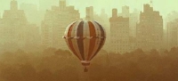 Projects Page—Ruth Orkin, Balloon over Sheep's Meadow, Central Park, 1971