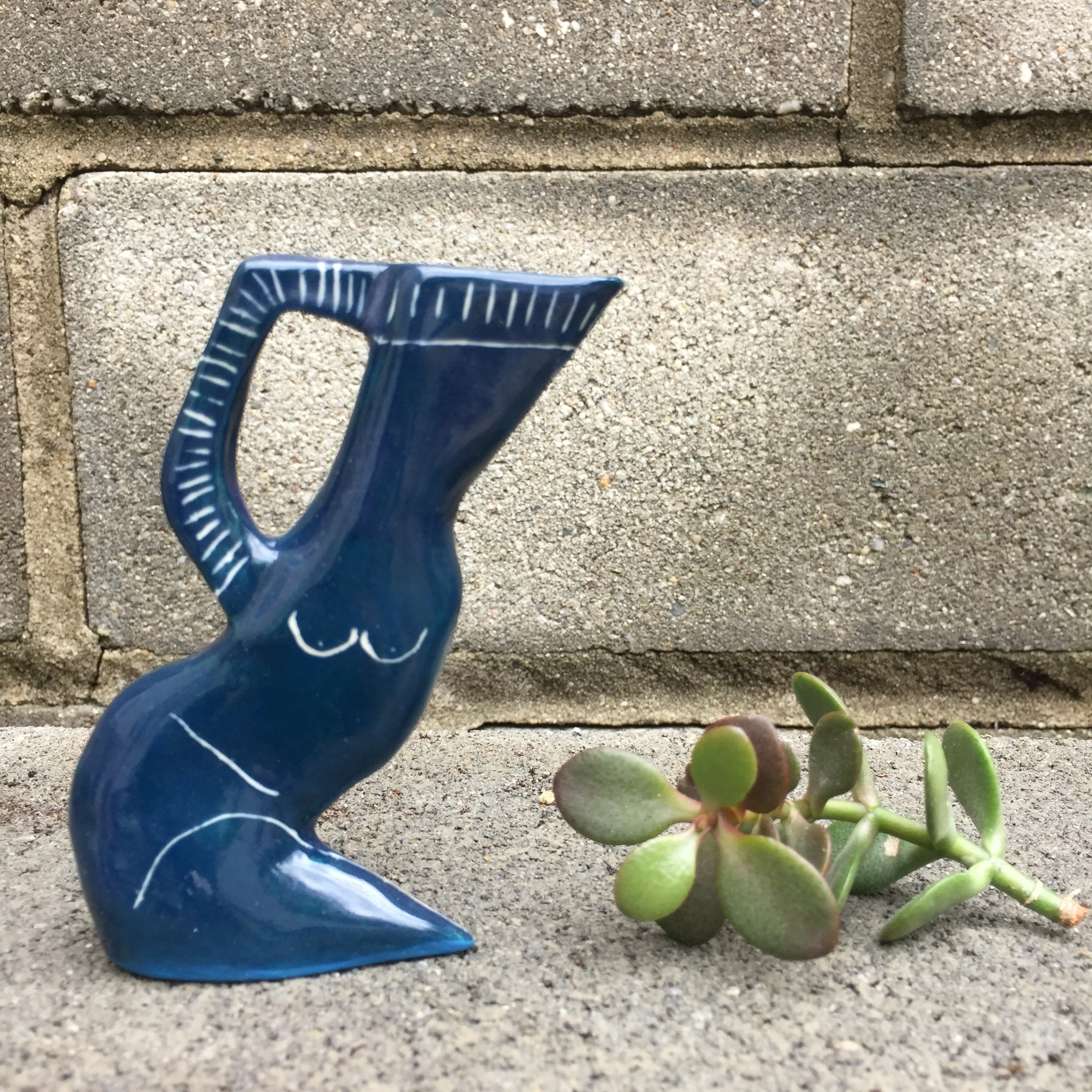 Tiny Marine Blue Vase
