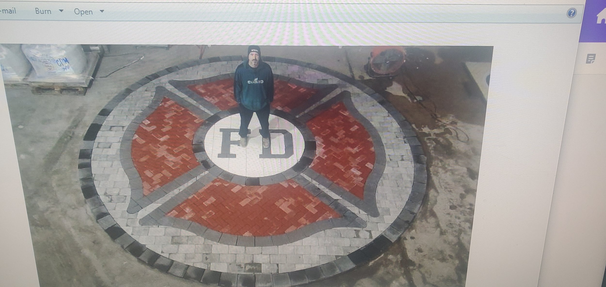 Deerfield Fire Department 20-Foot Pave Art