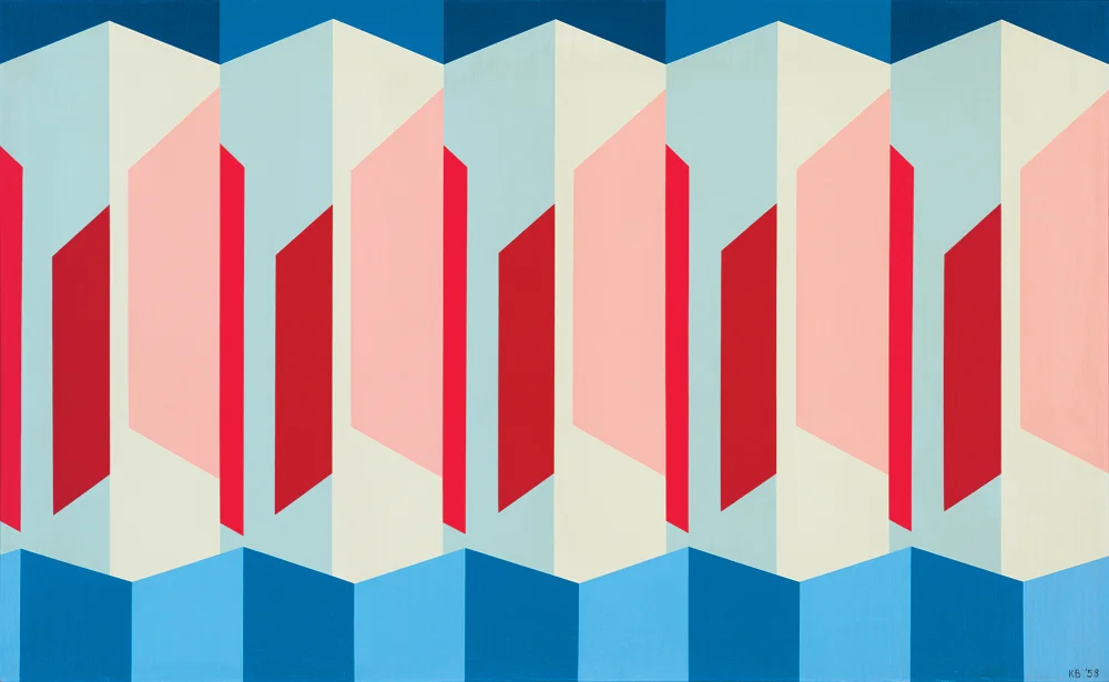 Red, Blue, Pink Symmetry