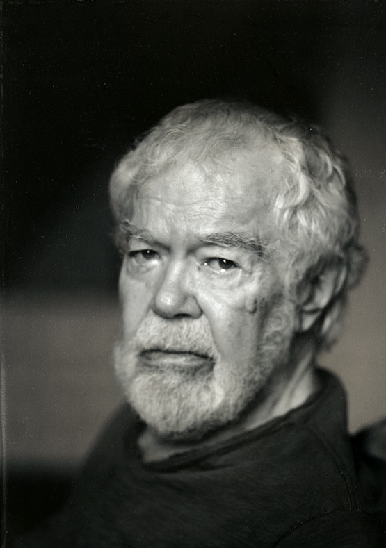 Karl Benjamin in his studio, July 14 2011, photo by Jim McHugh.