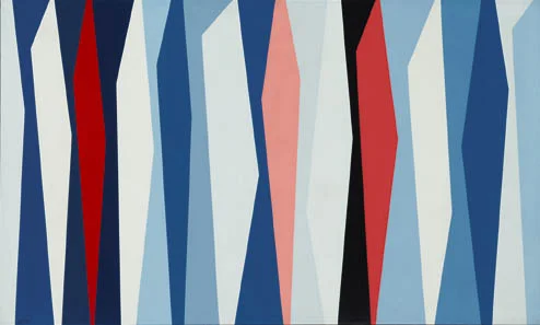 Red, White, Blue , 1957 oil on canvas 30 x 50 inches; 76.2 x 127 centimeters
