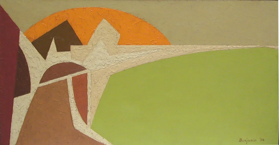 Landscape , 1954 oil on masonite 13 1/4 x 25 inches; 33.7 x 63.5 centimeters