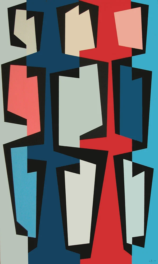 Totem Group V , 1957 oil on canvas 50 x 30 inches; 127 x 76.2 centimeters