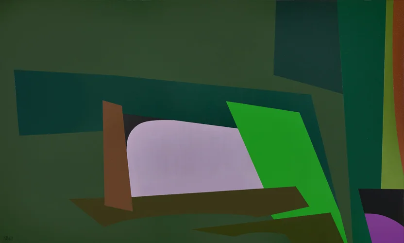 #1 , 1963 oil on canvas 30 x 50 inches; 76.2 x 127 centimeters