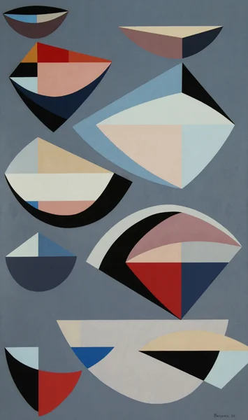 Abstraction Oil on canvas, 1955 50 x 30 inches; 127 x 76.2 centimeters Laguna Art Museum