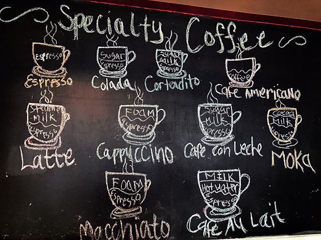 ☕️ #specialtycoffee #espresso #colada #cortadito #latte #cappuccino #cafeconleche #moka #macchiato #cafeaulait #caffelingo #tryityourself #coffee #cafe