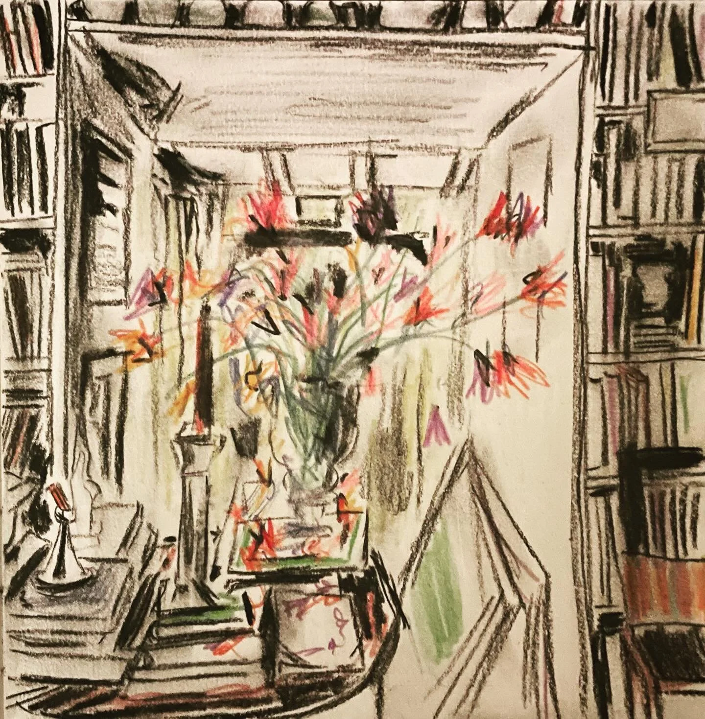 second @roomportraitclub, charcoal and colored pencil 

#ludotlife #art #charcoaldrawing #sketchbook
