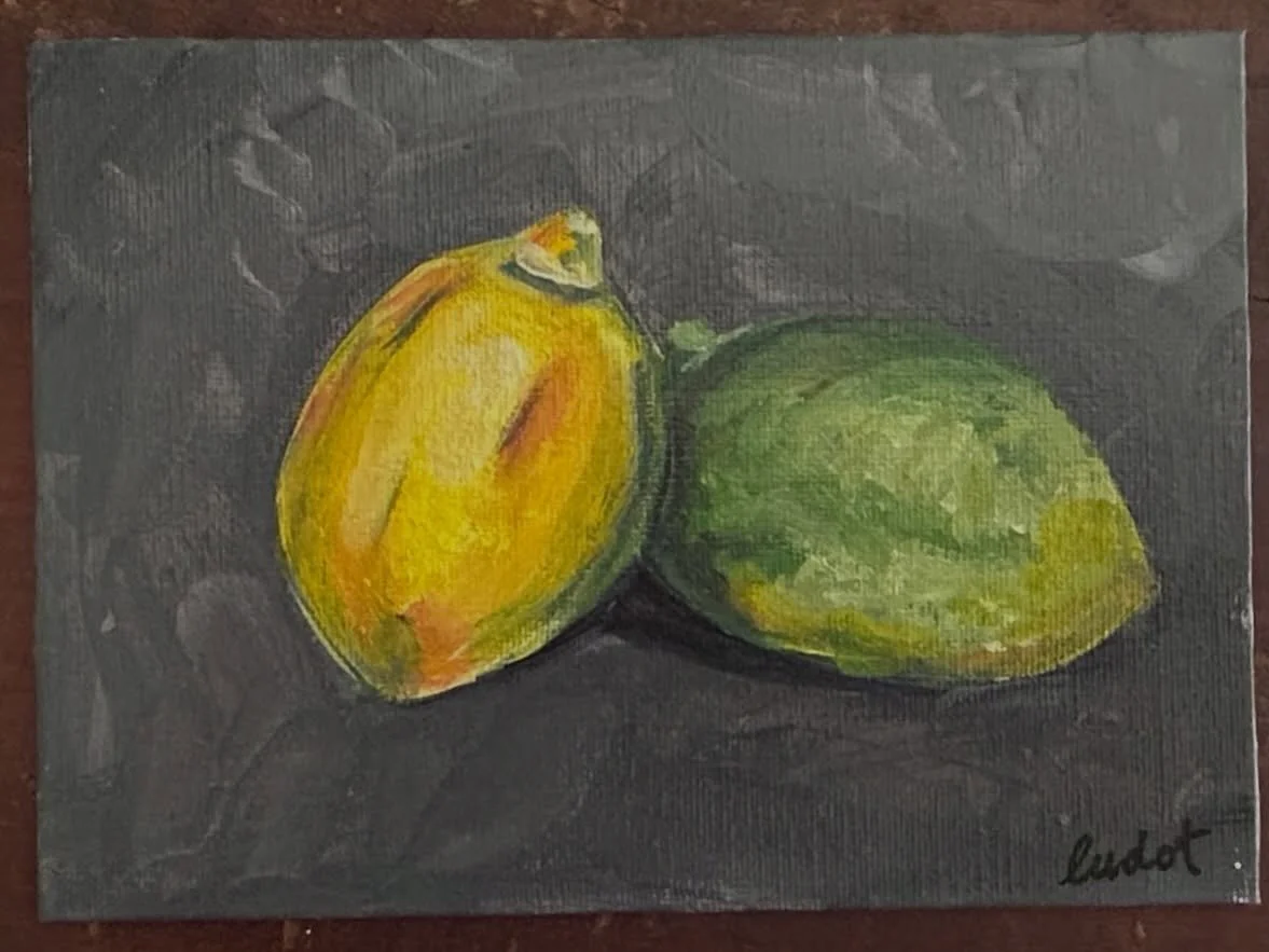 cute lil citruses 🍋 🍋&zwj;🟩 

breaking from the 100 days! 

#food #foodart #kitchendecor #homedecor