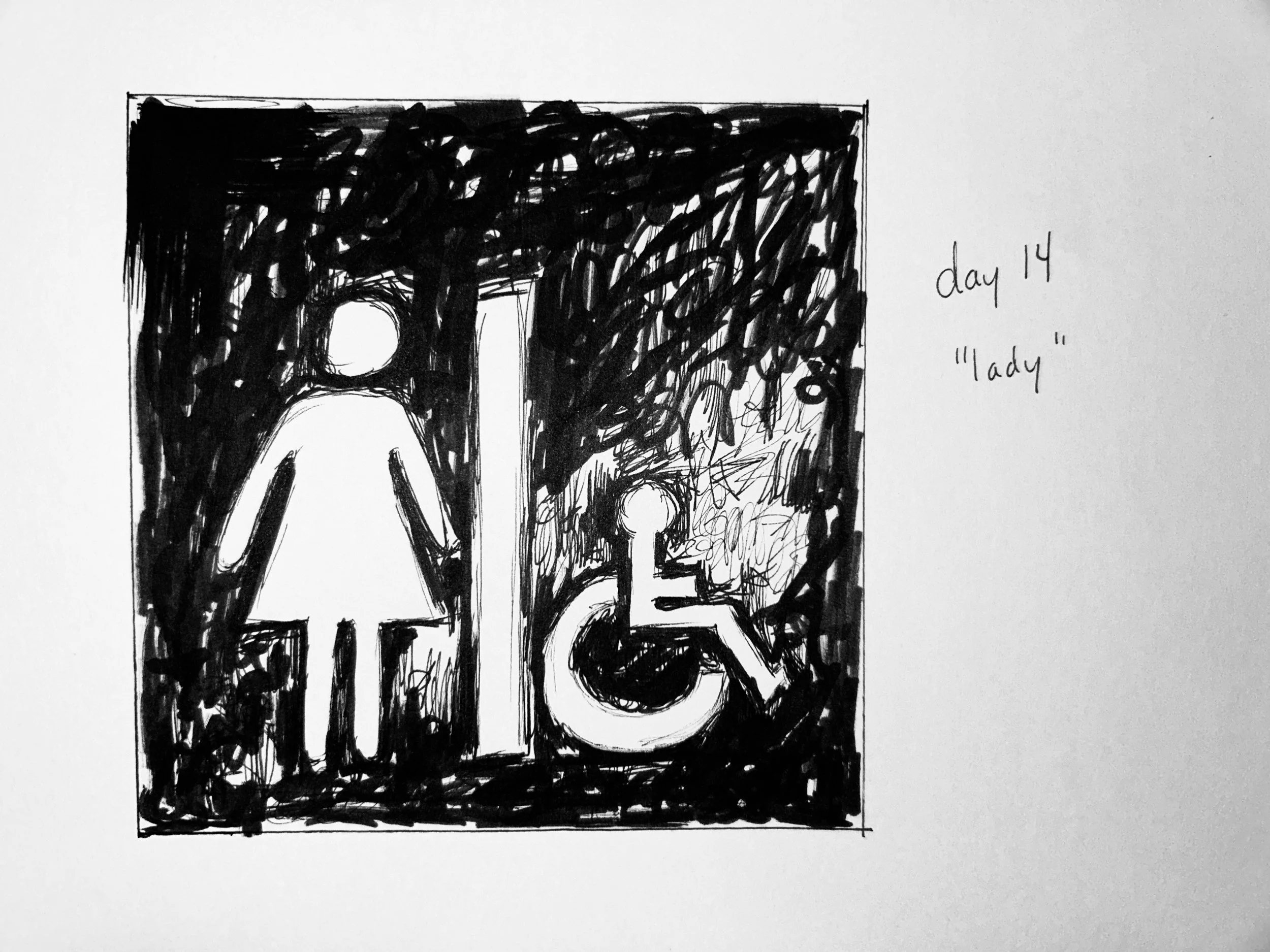 day 14 of #inktober - &ldquo;lady&rdquo;