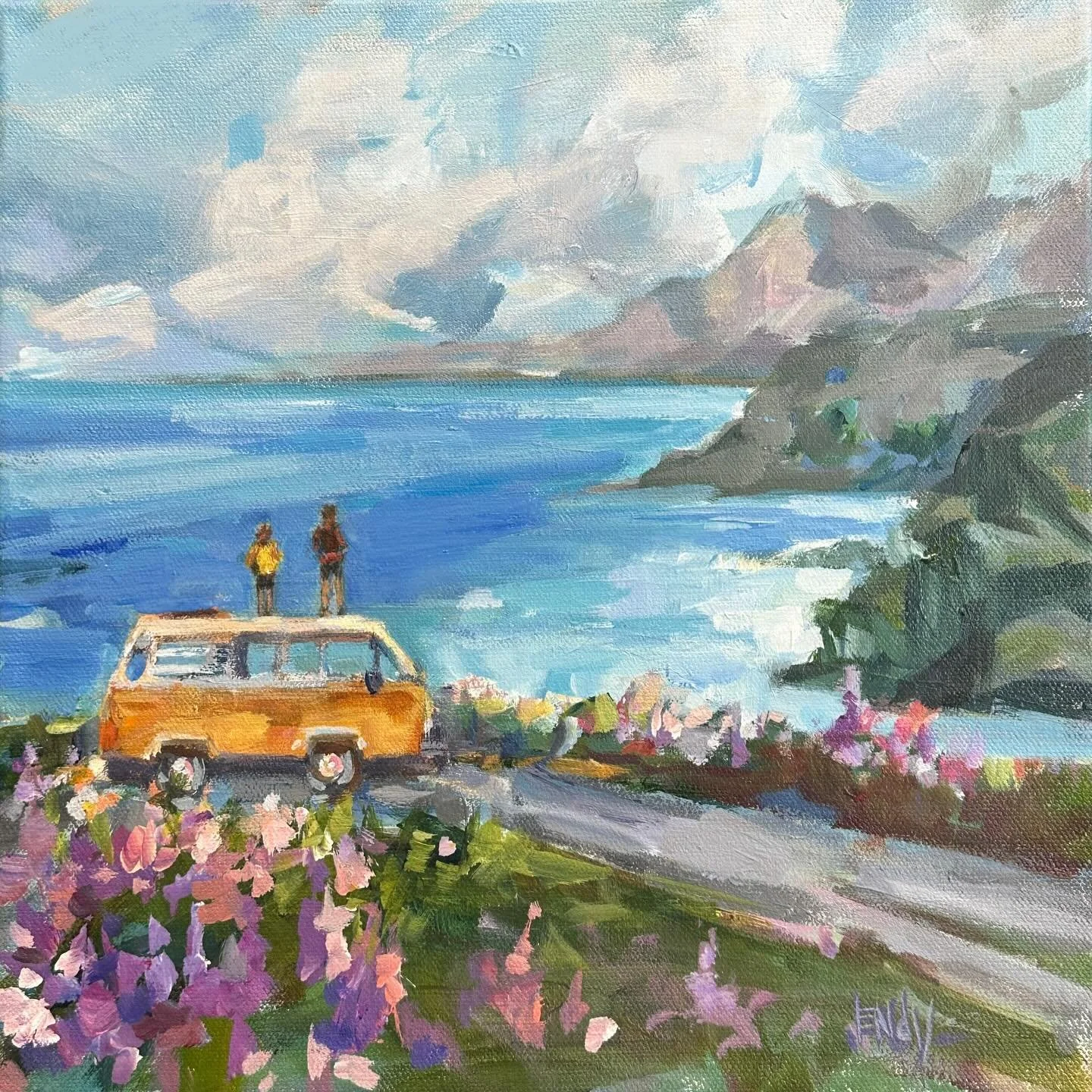 Tonic of wildness 🌊

Not sure there&rsquo;s anything more humbling than an autumn sea 🩵

Gone coastal for this last piece for the Landscapes @squarefootshow, opening TONIGHT!

This is a popular show, with all pieces being the same size and price (a