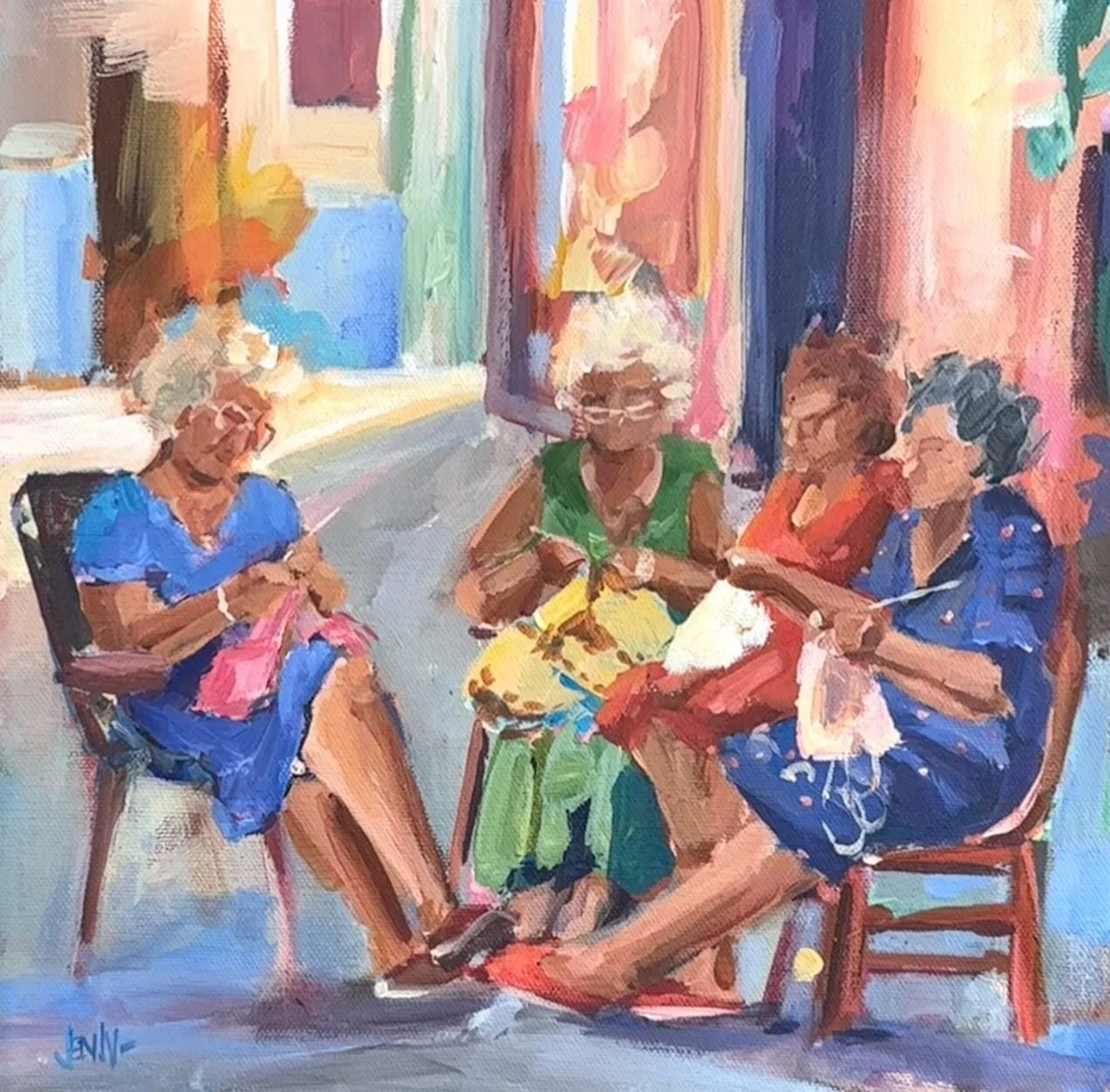 Steady as she goes 🪢

In honor of our grannies&hellip;those competent hands, practiced feet, and all that&rsquo;s creative and practical and loving 💕

For &lsquo;HER&rsquo; @squarefootshow 
THURS MAR 12
6pm MT

#knittingcommunity #tribeofwomen #tie