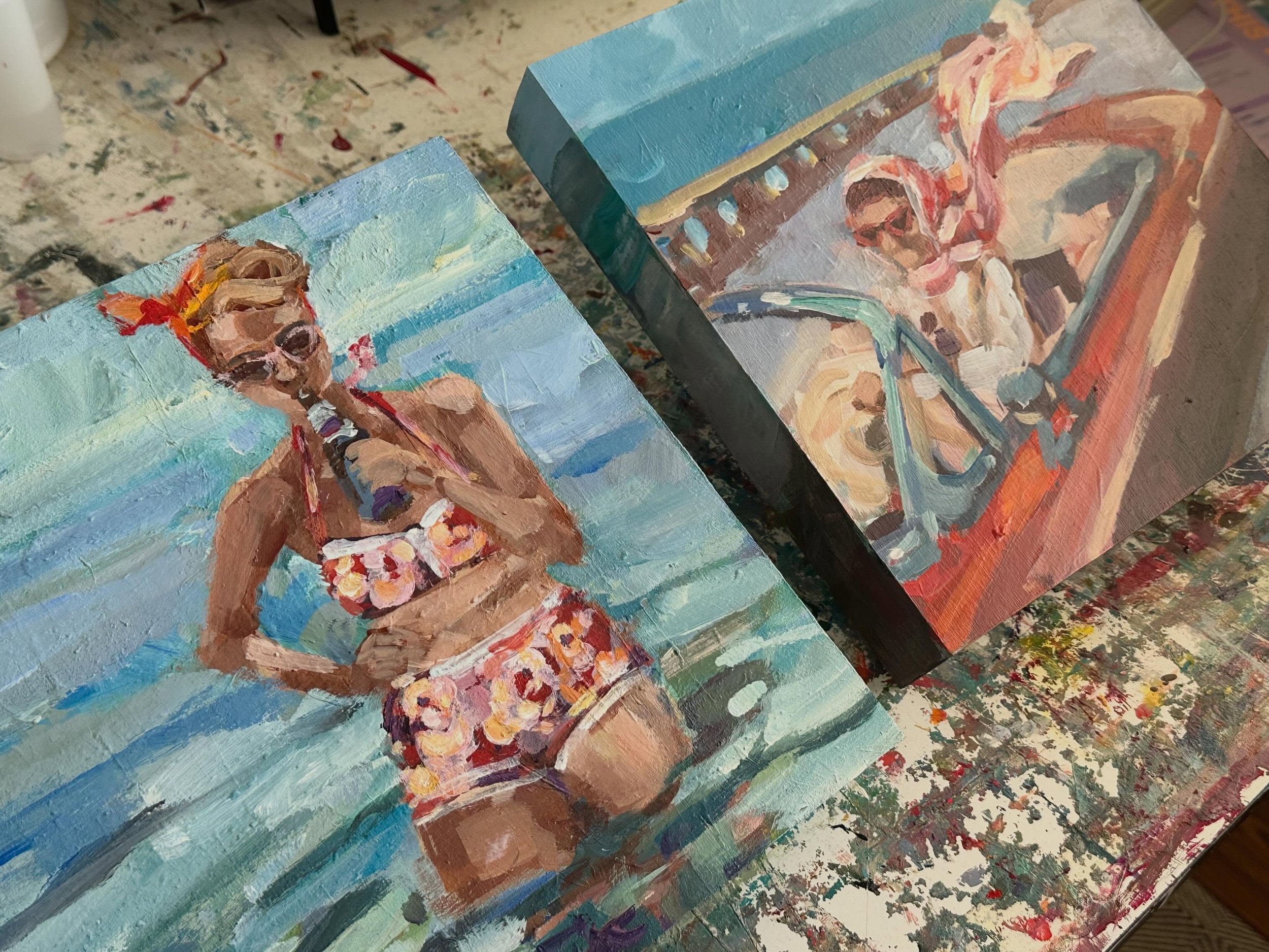 Summer, in progress 🩱🍉

Sharing venue: TBD
Subscribers will be the first to know! 👩🏼&zwj;💻

#wip #figurativepainter #summerdays☀️