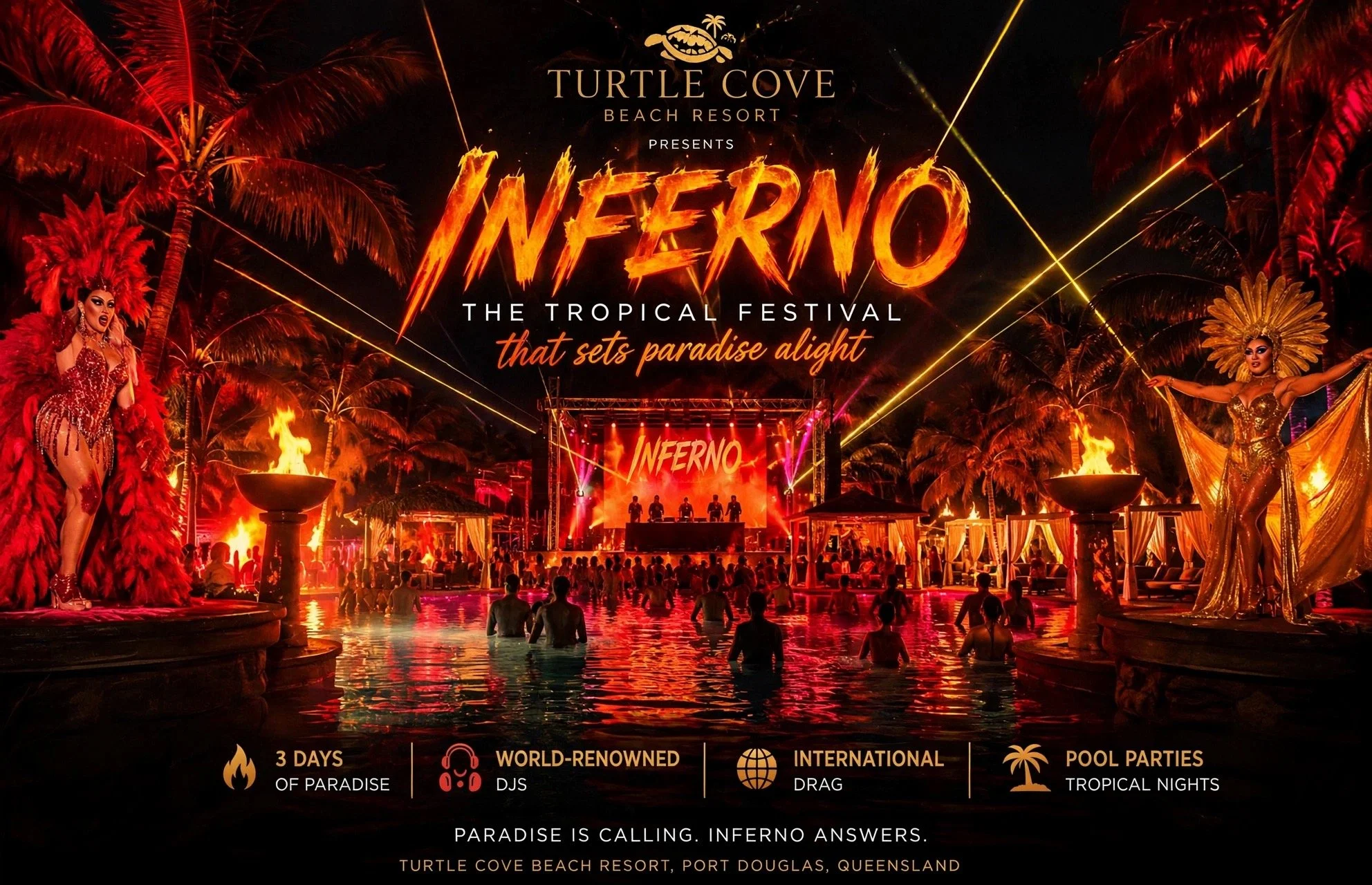 INFERNO, The Tropics’ biggest LGBTQIA+ party weekend
