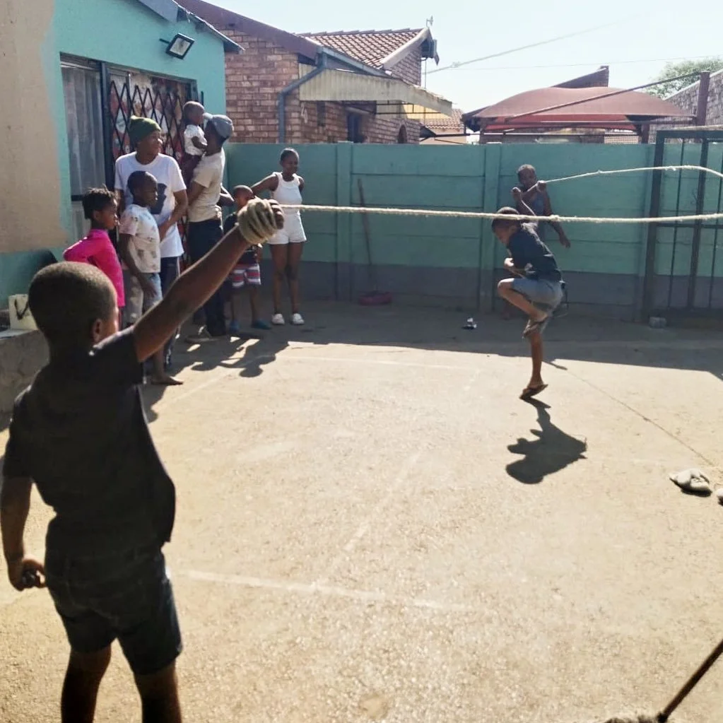 Playtime at Maria foster home with the kids.