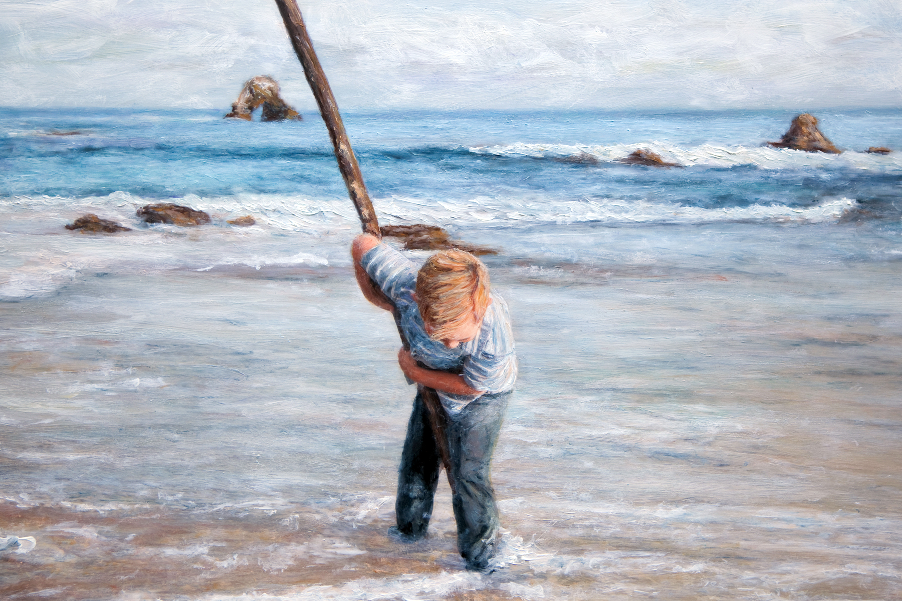 Little Boy with Stick
