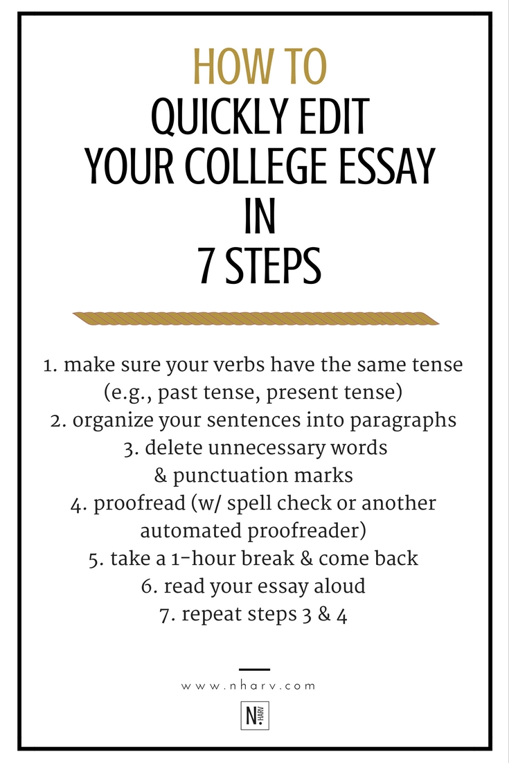 how to edit an essay quickly