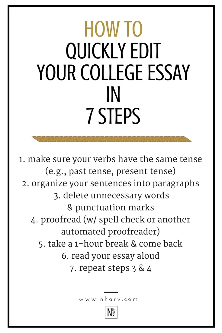 best ways to edit an essay