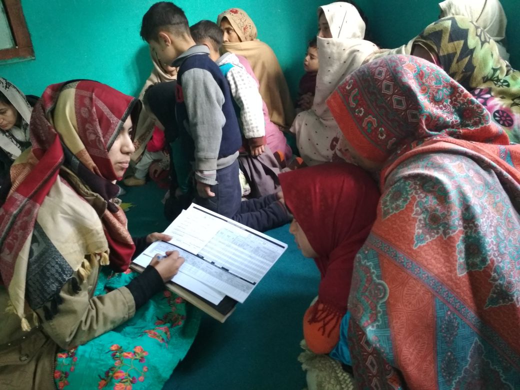 Registering students for the Teach the World project.