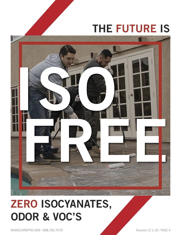  IsoFree™ section of 2019 product catalog for RainguardPro. 