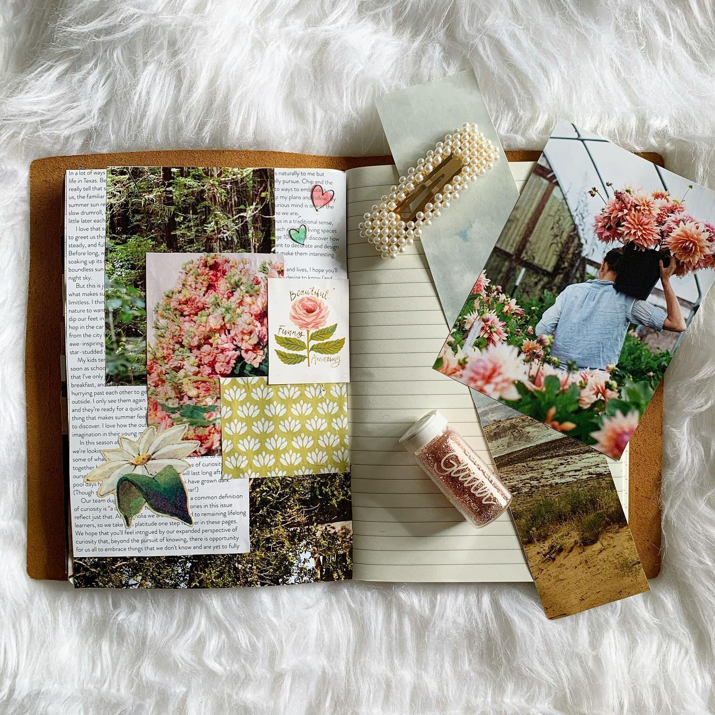 There is no rhyme or reason to this journal it&rsquo;s just whatever pops in my head or makes me feel inspired at the time. 💕
.
.
.
.
.
#collagejournal #journal #collage #art #inspo #jessejournal #flowers #pink #green #simple