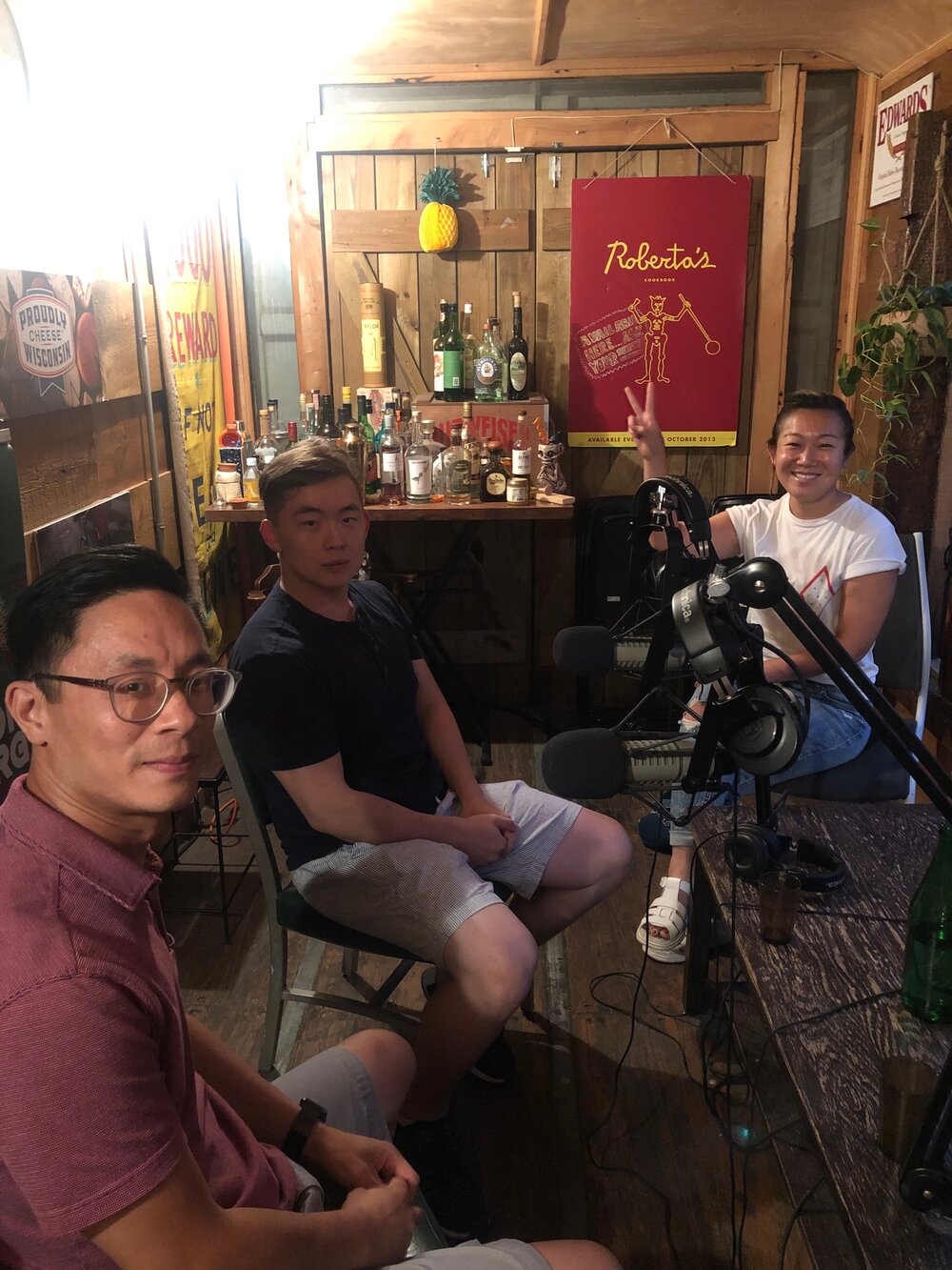 In the studio: Doron Wong, Ali Azimov, Lynda Liu