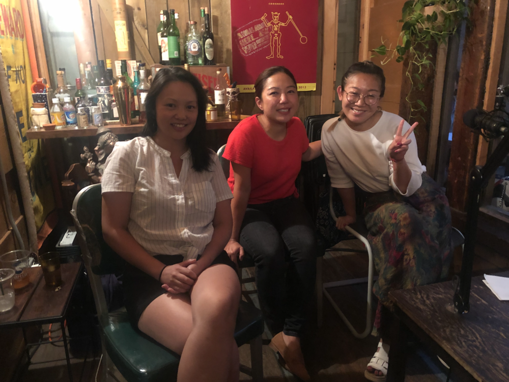 In the studio: Emily Yuen, Maiko Kyogoku, Lynda Liu