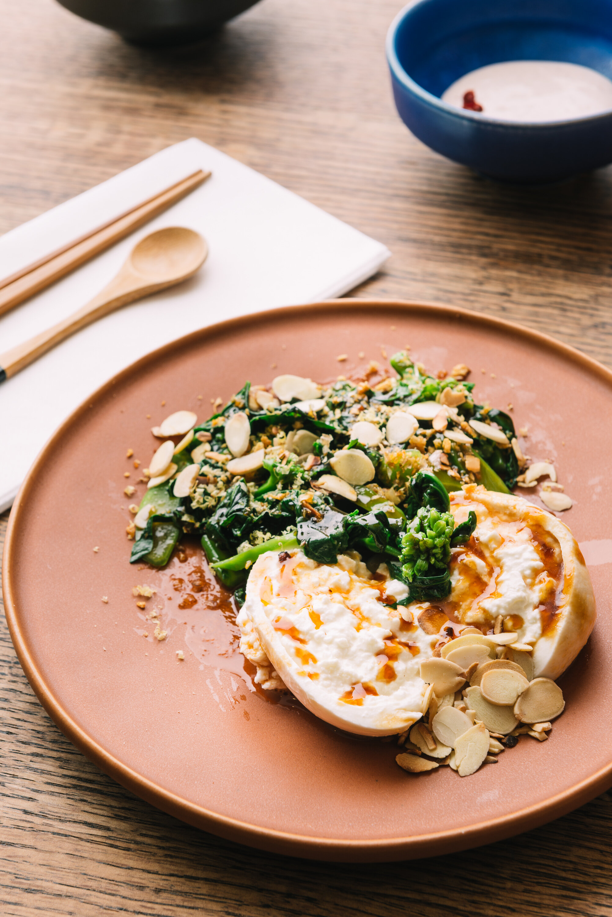 Burrata and Chinese Broccoli