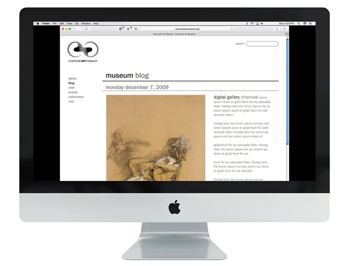 Web page showcase the different works of art to by applied to community murals.