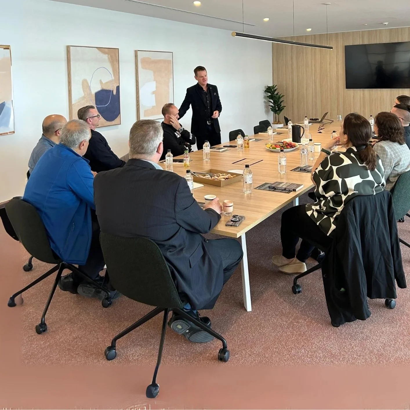 Peter Baines consulting with executives on purpose-led leadership and CSR