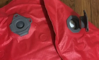 Dual ports for filling the top chamber and the bottom chamber. Easy to open inflate and deflate tabs in each port.