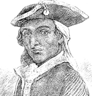 Drawn portrait of Capt. Aupaumut