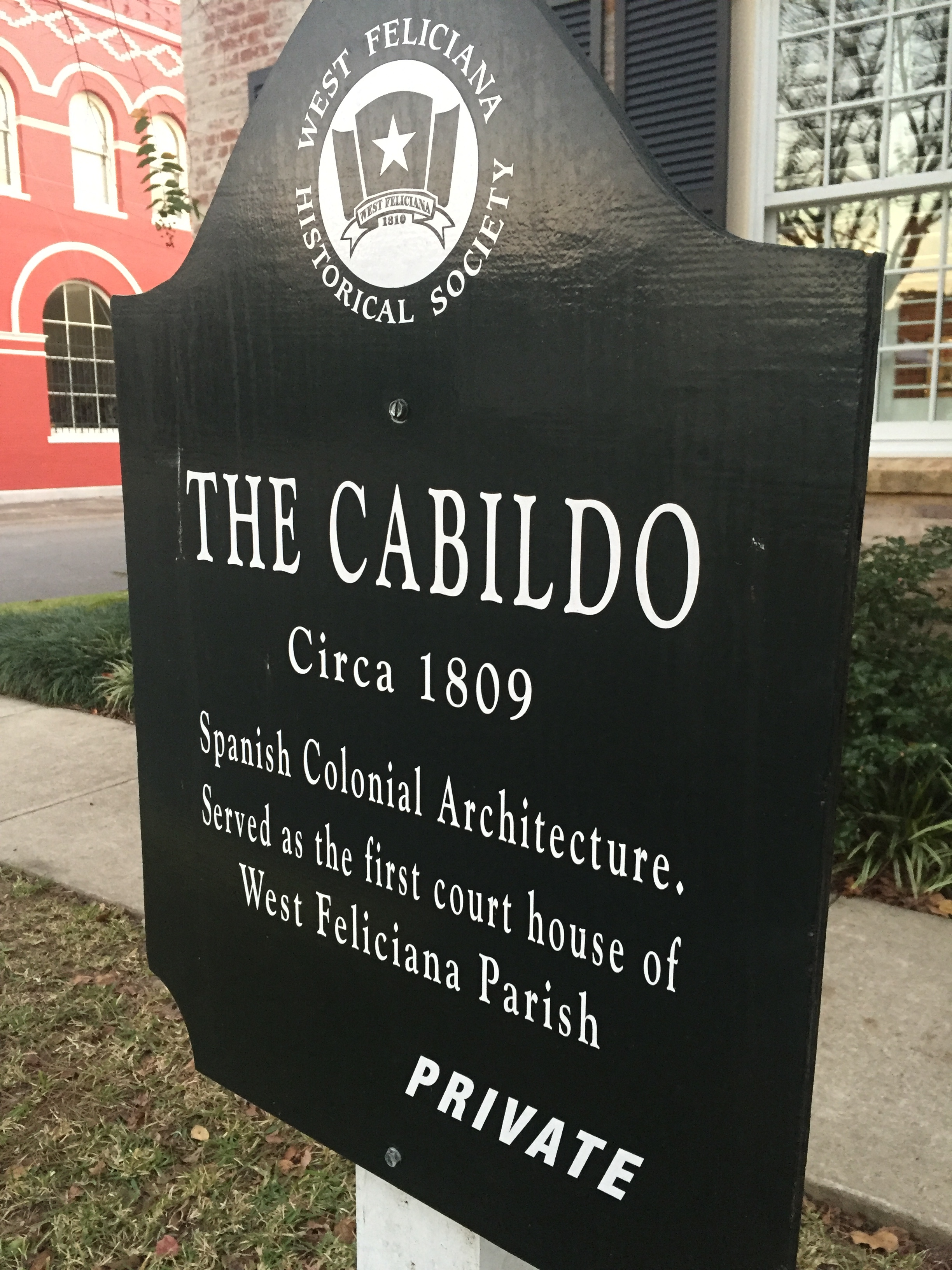 Cabildo House Sign