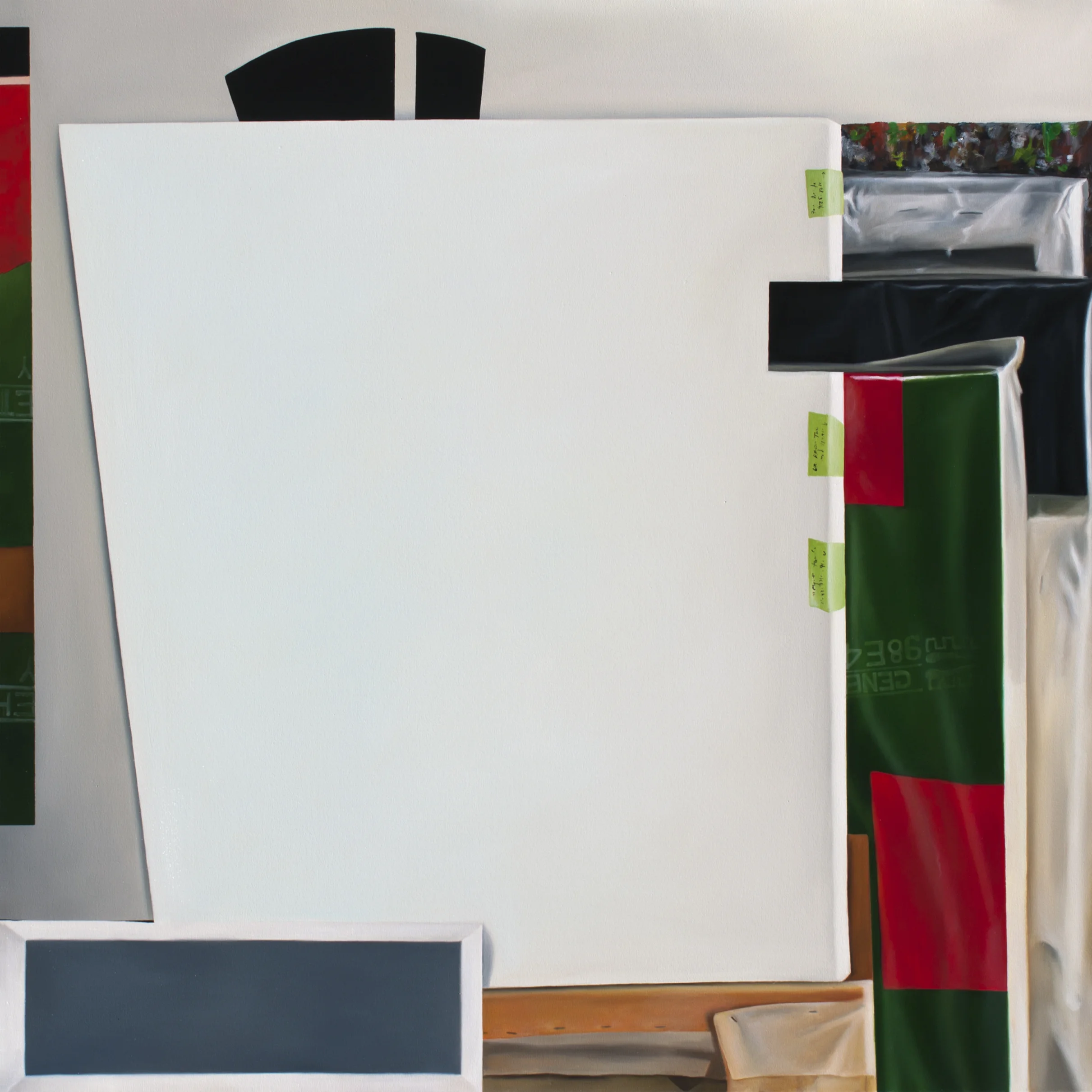 The Compeditive Edge (from Ron Moppett studio visit). 2013, oil on canvas 60" x 60"